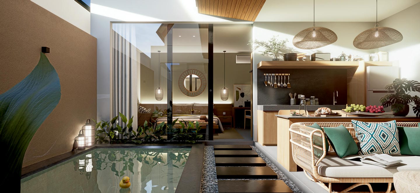 OFFPLAN 2 BEDROOM VILLA FOR SALE LEASEHOLD IN KEROBOKAN BE-1834 